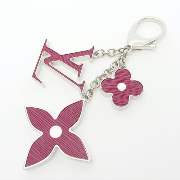 Louis Vuitton Authentic Metal bijoux sac fleur de epi Rubis Key Chain Bag Charm - Picture 9 of 16